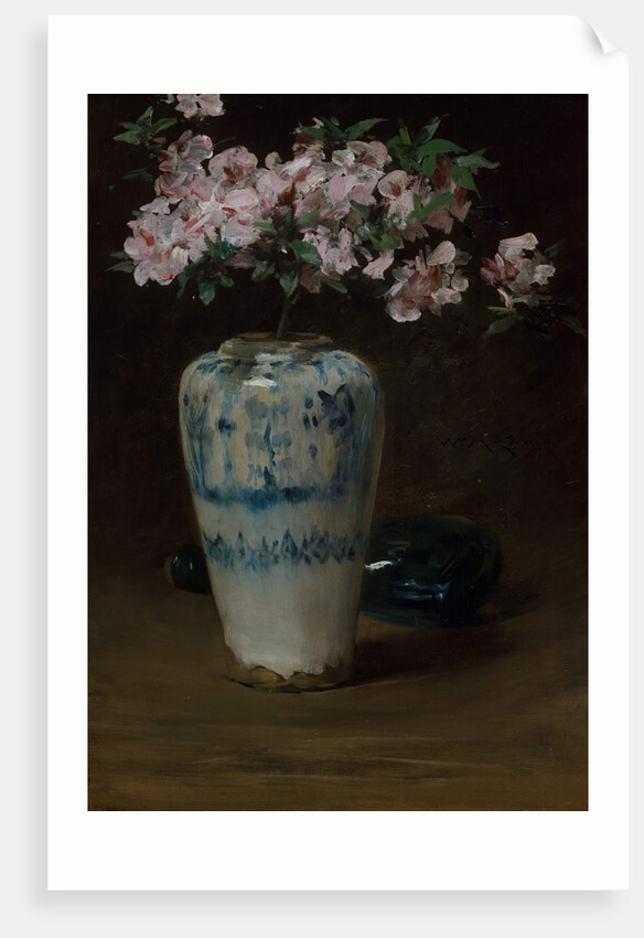 Pink Azalea?Chinese Vase, 1880-90 by William Merritt Chase