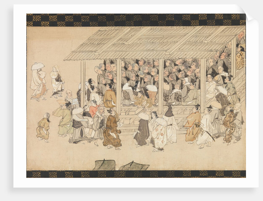 A Nenbutsu Gathering at Ichiya, Kyoto, from the Illustrated Biography of the Monk…, late 14th cent by Unknown