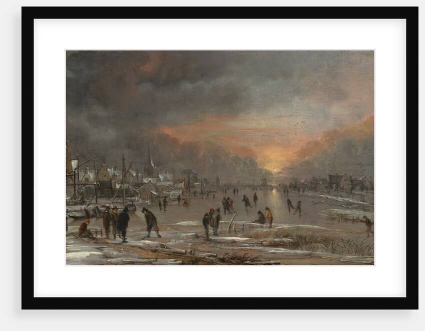Sports on a Frozen River, probably ca. 1660 by Aert van der Neer