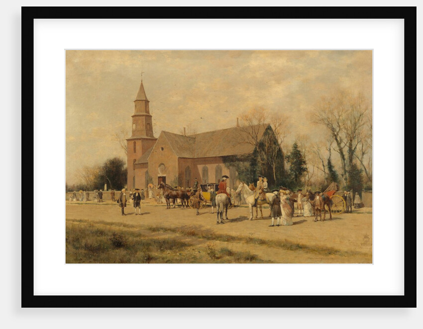 Old Bruton Church, Williamsburg, Virginia, in the Time of Lord Dunmore, 1893 by A. Wordsworth Thompson