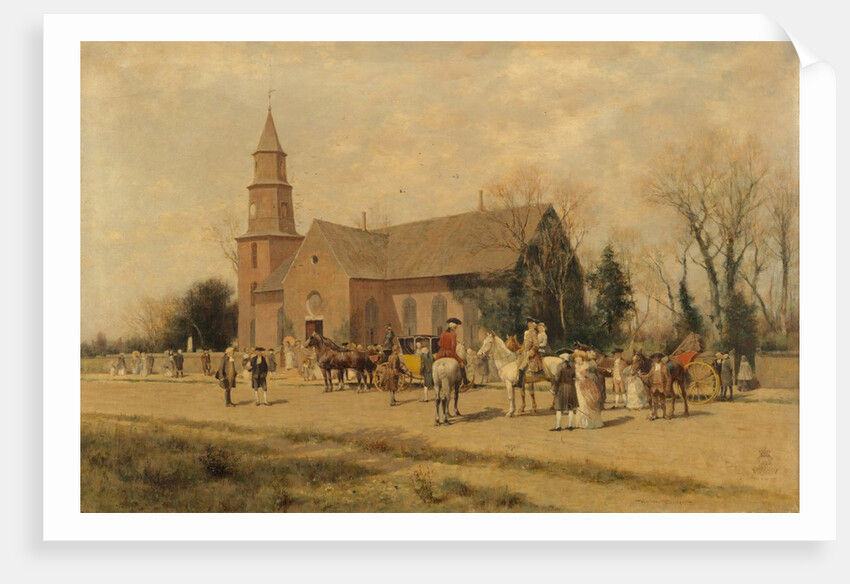 Old Bruton Church, Williamsburg, Virginia, in the Time of Lord Dunmore, 1893 by A. Wordsworth Thompson