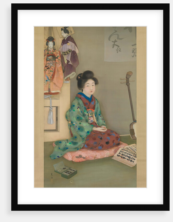 Female Chanter for Joruri Puppet Theater, ca. 1920 by Arai Kou
