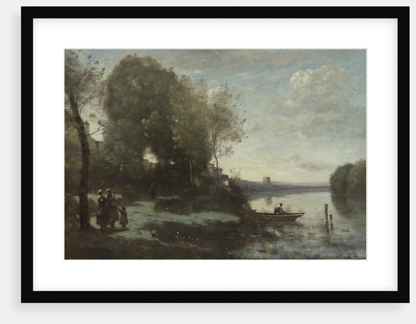River with a Distant Tower, 1865 by Jean-Baptiste-Camille Corot