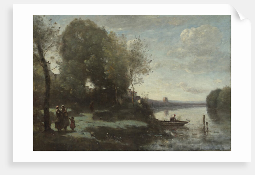 River with a Distant Tower, 1865 by Jean-Baptiste-Camille Corot