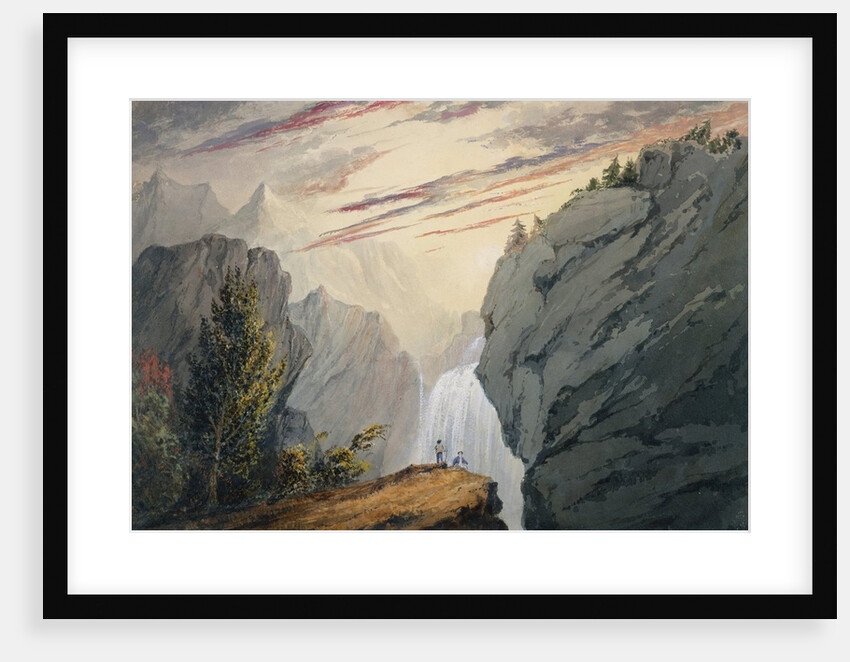 At the Waterfall, ca. 1850 by David Claypoole Johnston