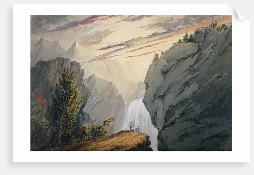 At the Waterfall, ca. 1850 by David Claypoole Johnston