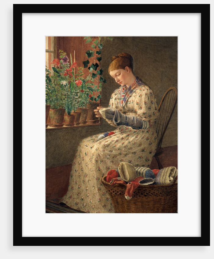 A Month's Darning, 1876 by Enoch Wood Perry