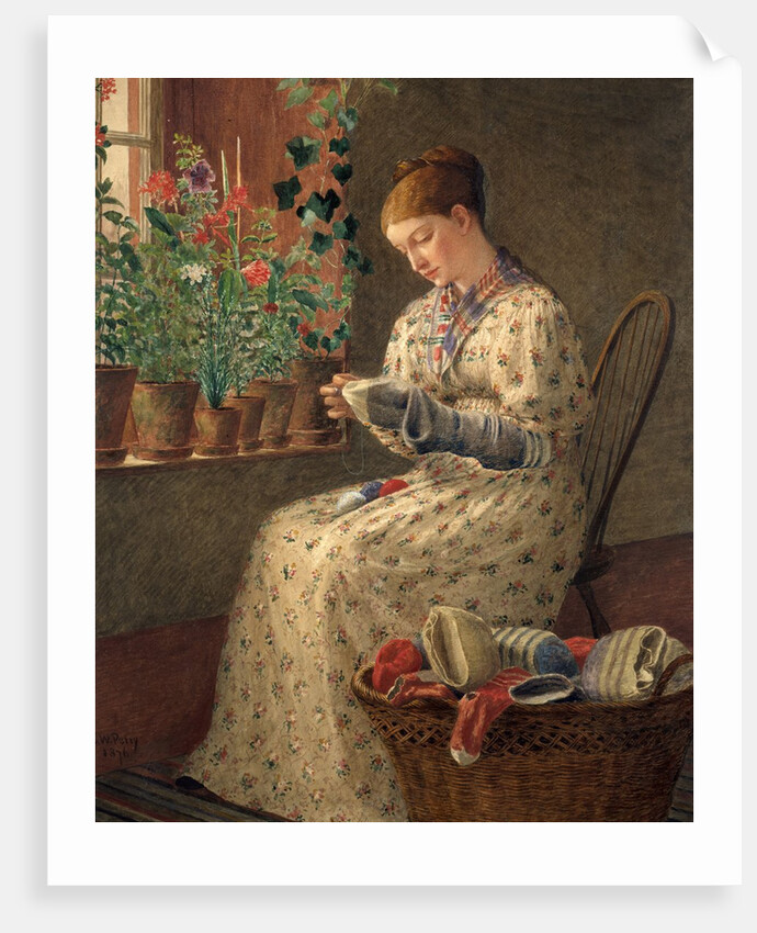 A Month's Darning, 1876 by Enoch Wood Perry