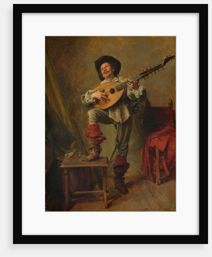Soldier Playing the Theorbo, 1865 by Jean Louis Ernest Meissonier
