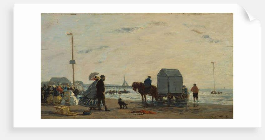 On the Beach at Trouville, 1863 by Eugene Louis Boudin