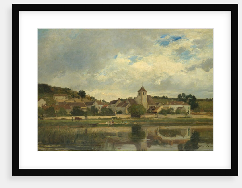 The Village of La Celle-sous-Moret by Eugène Antoine Samuel Lavieille