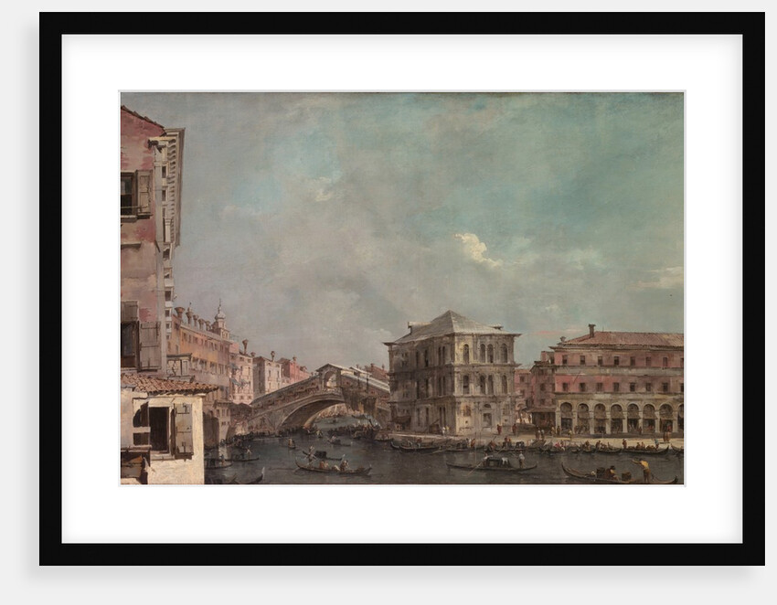 The Grand Canal above the Rialto, late 1760s by Francesco Guardi