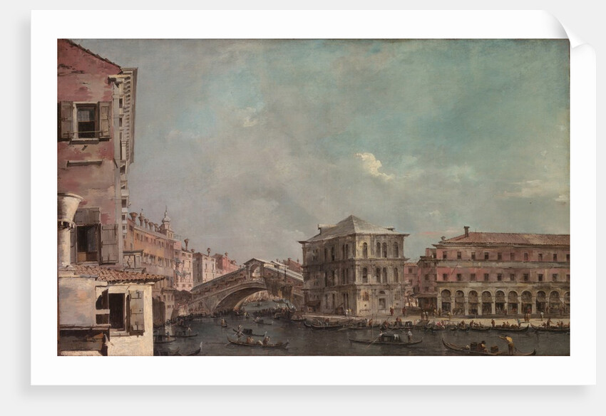 The Grand Canal above the Rialto, late 1760s by Francesco Guardi