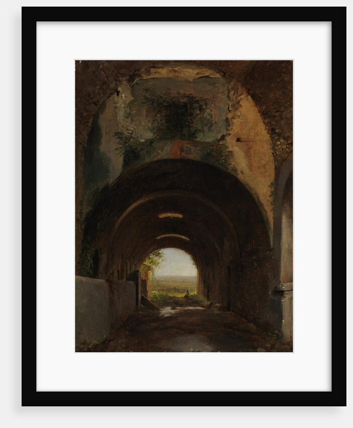 View in the Stables of the Villa of Maecenas, Tivoli, ca. 1805-10 by Francois-Marius Granet