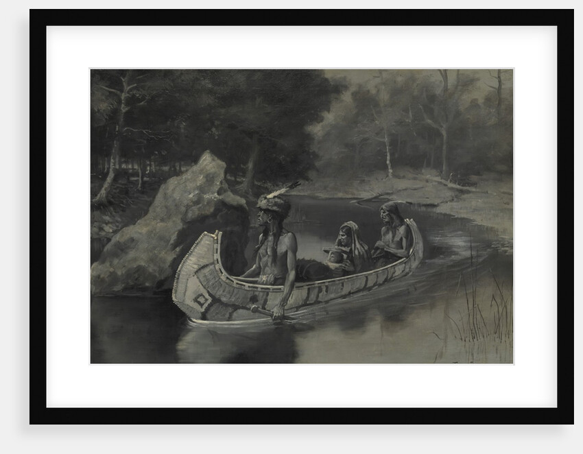 Pitched It Sheer into the River . . . Where It Still Is Seen in the Summer, 1889 by Frederic Remington