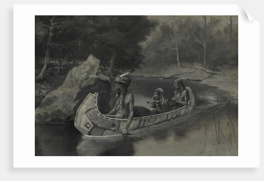 Pitched It Sheer into the River . . . Where It Still Is Seen in the Summer, 1889 by Frederic Remington