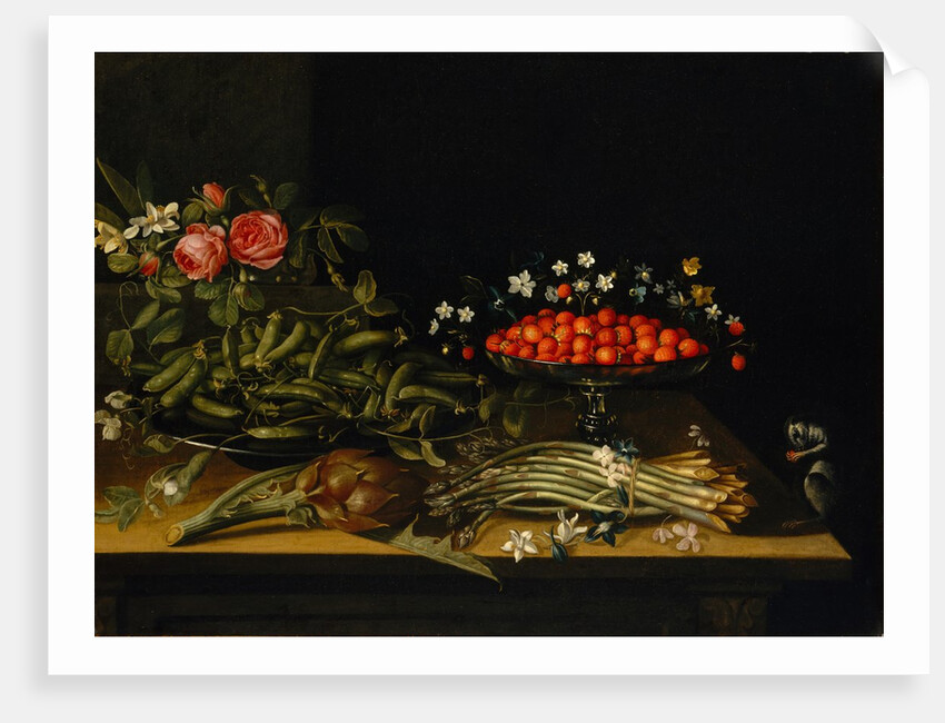 Still Life with Strawberries by French Painter