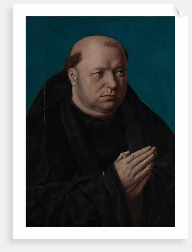 Portrait of a Monk in Prayer by French Painter
