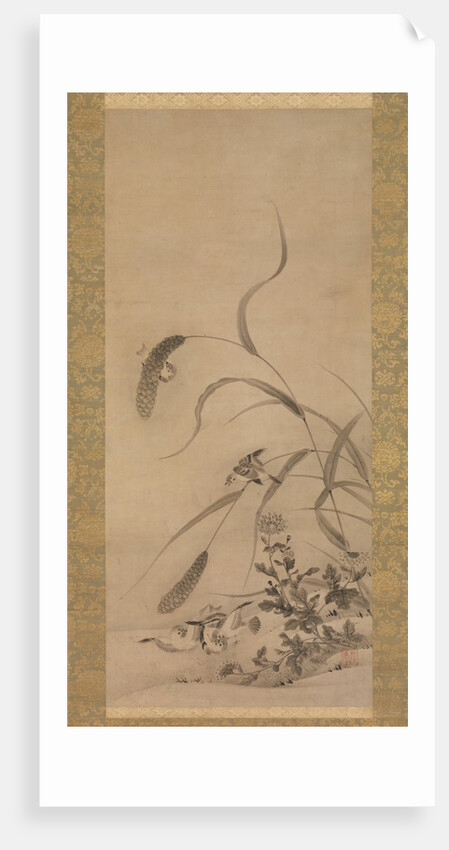 Millet and Sparrows, mid-16th century by Geiai