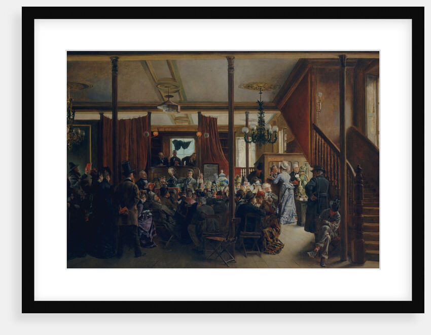Auction Sale in Clinton Hall, New York, 1876, 1876 by Ignacio de León Escosura