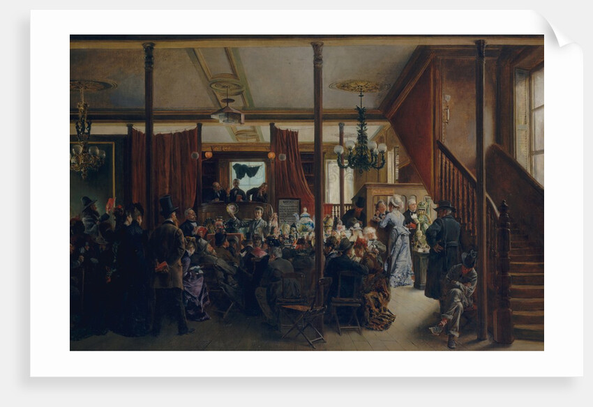 Auction Sale in Clinton Hall, New York, 1876, 1876 by Ignacio de León Escosura