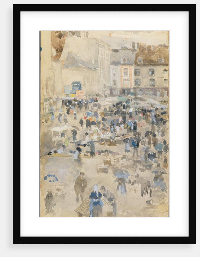 Variations in Violet and Grey?Market Place, Dieppe, 1885 by James Abbott McNeill Whistler