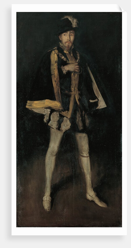 Arrangement in Black, No. 3: Sir Henry Irving as Philip II of Spain, 1876, reworked 1885 by James Abbott McNeill Whistler