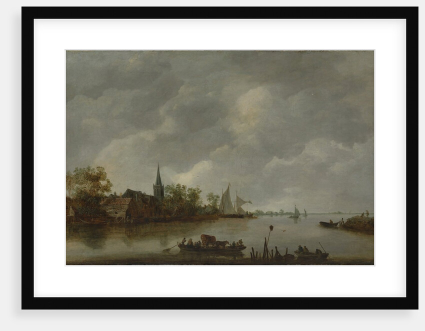 River View with a Village Church by Style of Jan van Goyen