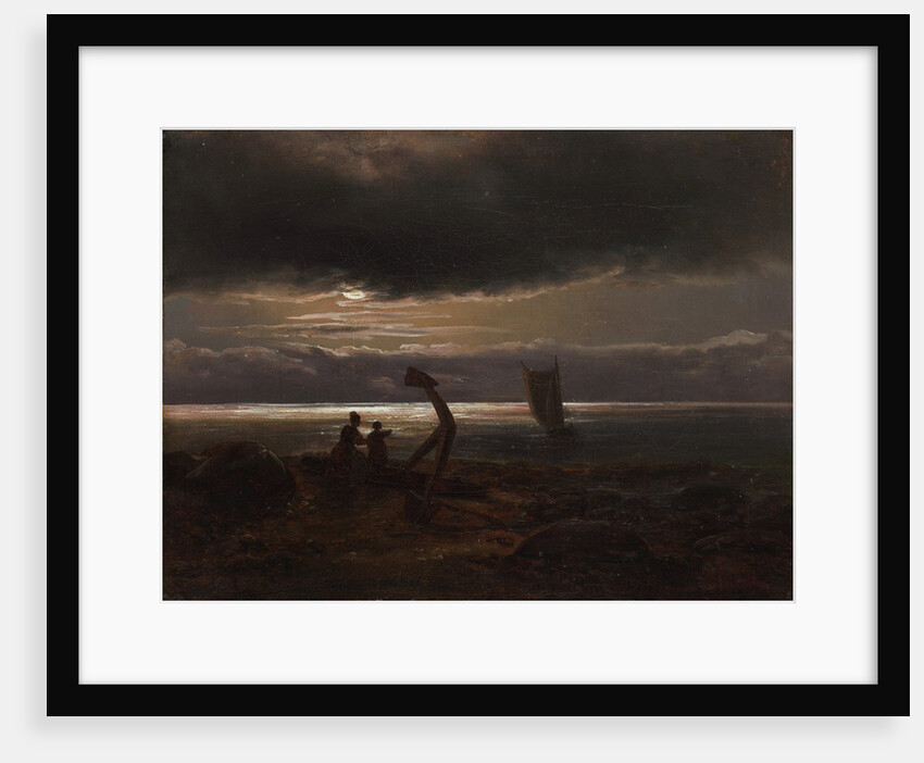 Mother and Child by the Sea, 1830 by Johan Christian Dahl