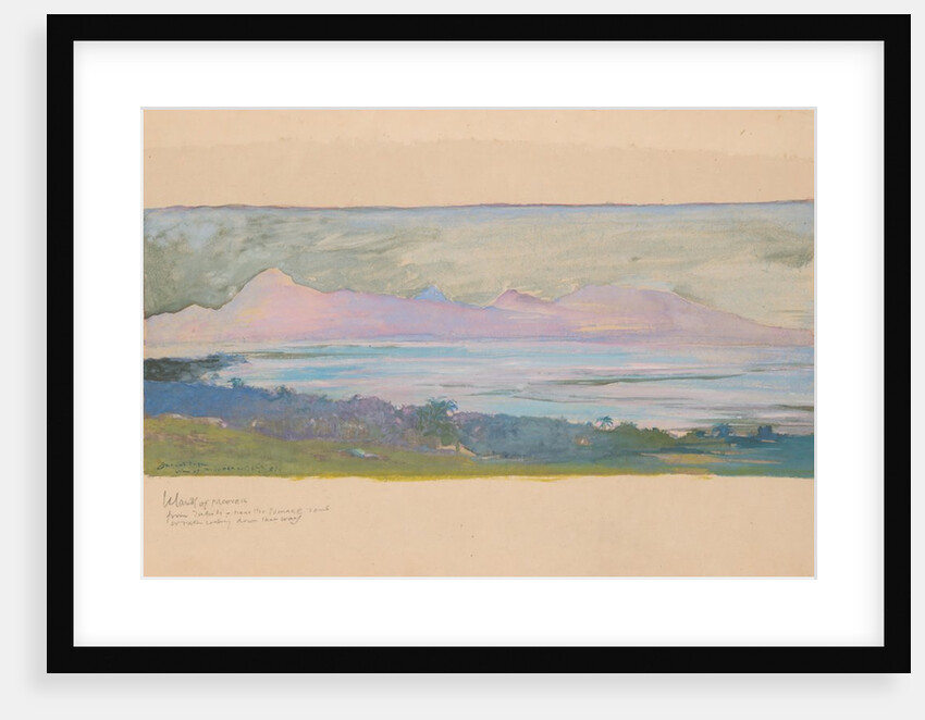 The Island of Moorea Looking across the Strait from Tahiti, January 1891, 1891 by John La Farge