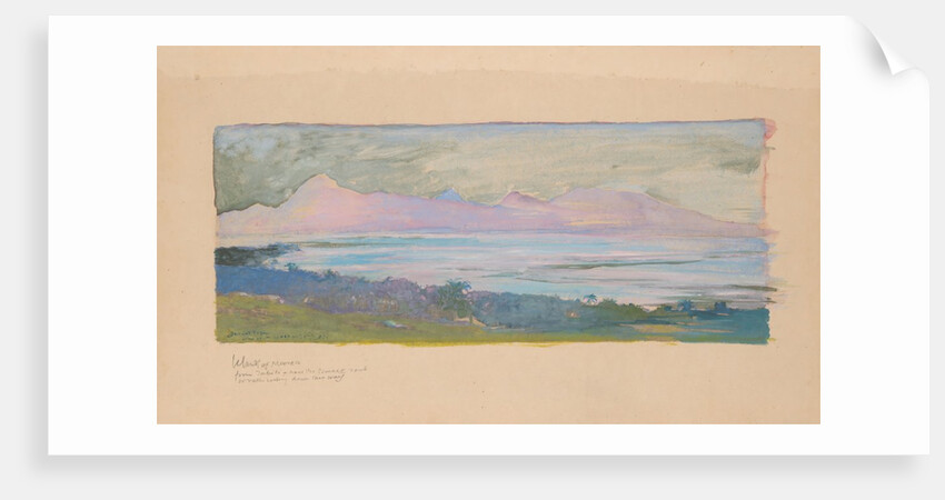 The Island of Moorea Looking across the Strait from Tahiti, January 1891, 1891 by John La Farge