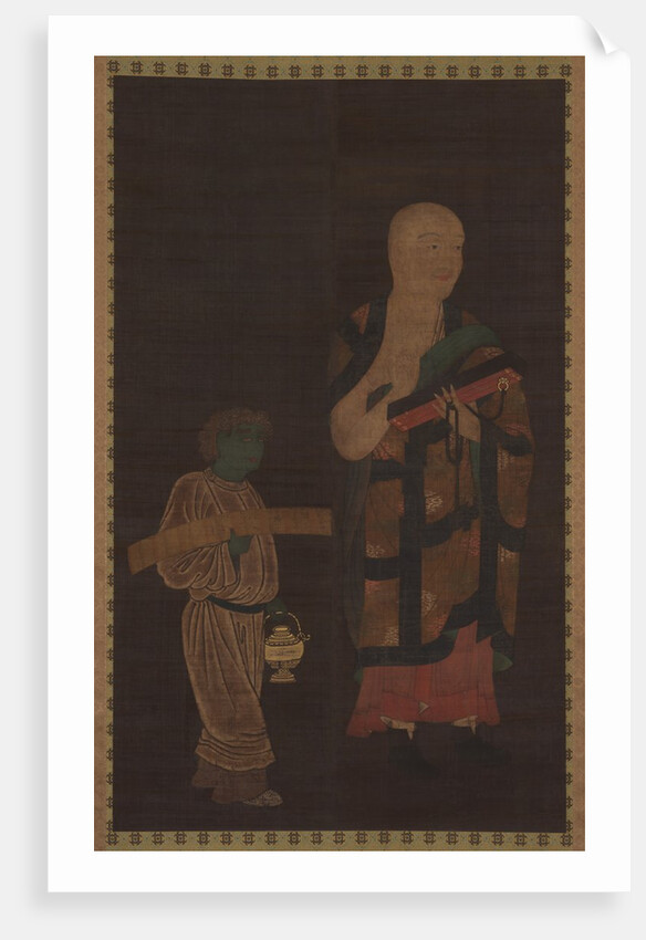 Portrait of Xuanzang with Attendant, 14th century by Unknown