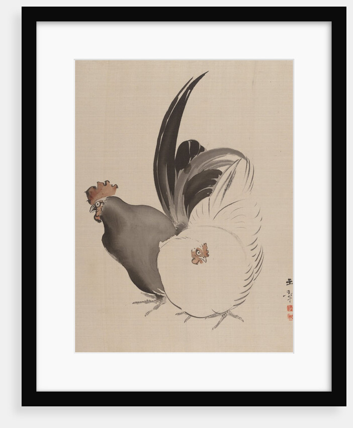 Cock and Hen, 1887-92 by Gyokusho Kawabata