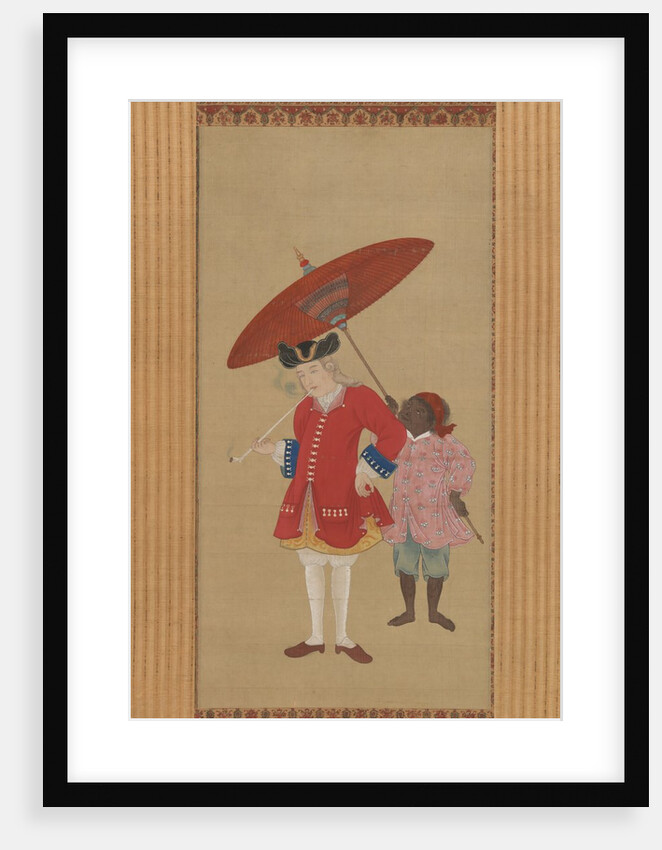 Dutchman with a Servant, early 19th century by Kawahara Keiga