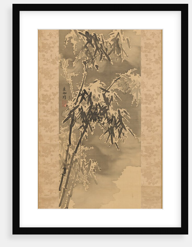 Bamboo in Snow, late 18th century by Kuwayama Gyokushu