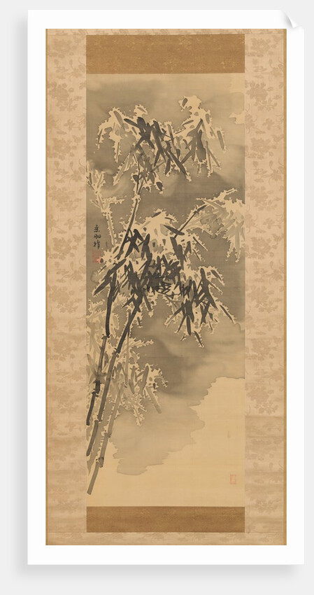 Bamboo in Snow, late 18th century by Kuwayama Gyokushu