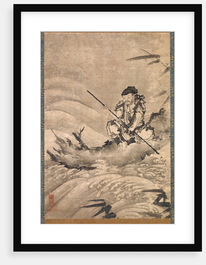 The Chinese Explorer Zhang Qian on a Raft, mid-16th century by Maejima Soyu