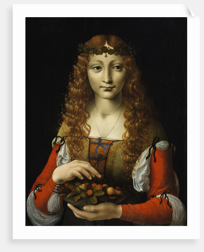 Girl with Cherries, ca. 1491-95 by Marco d'Oggiono