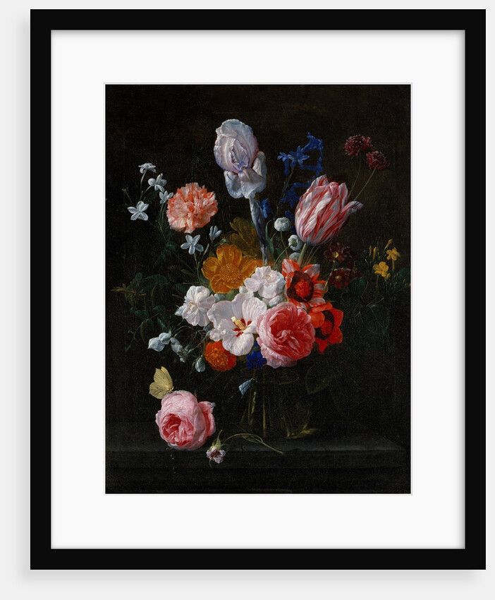 A Bouquet of Flowers in a Crystal Vase, 1662 by Nicolaes van Veerendael