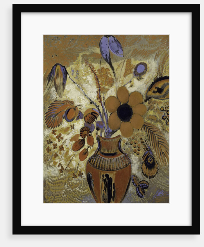 Etruscan Vase with Flowers, 1900-1910 by Odilon Redon