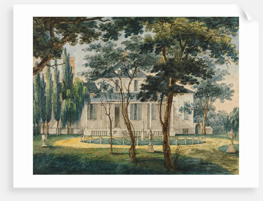 A Country Residence, Possibly General Moreau's Country House at Morrisville…, 1811-ca. 1813 by Pavel Petrovic Svin'in