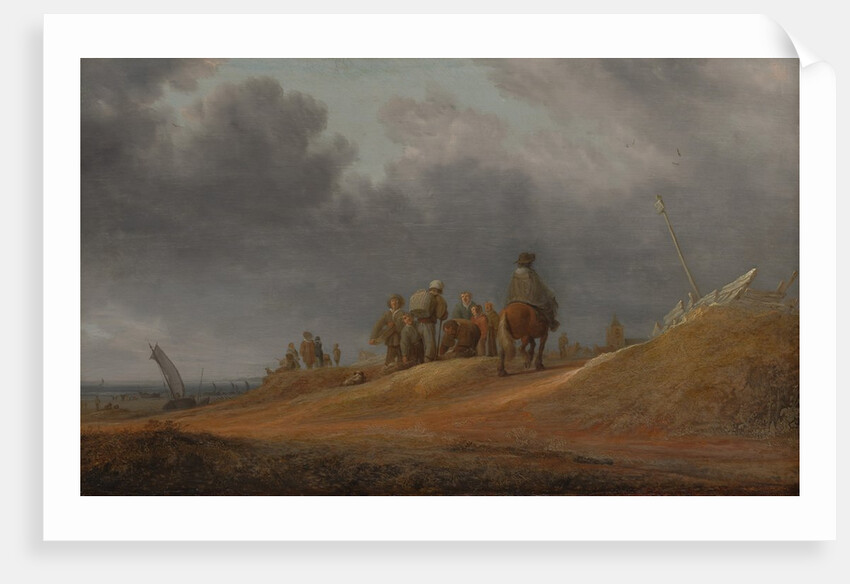 Market by the Seashore, 1637 by Salomon Ruysdael