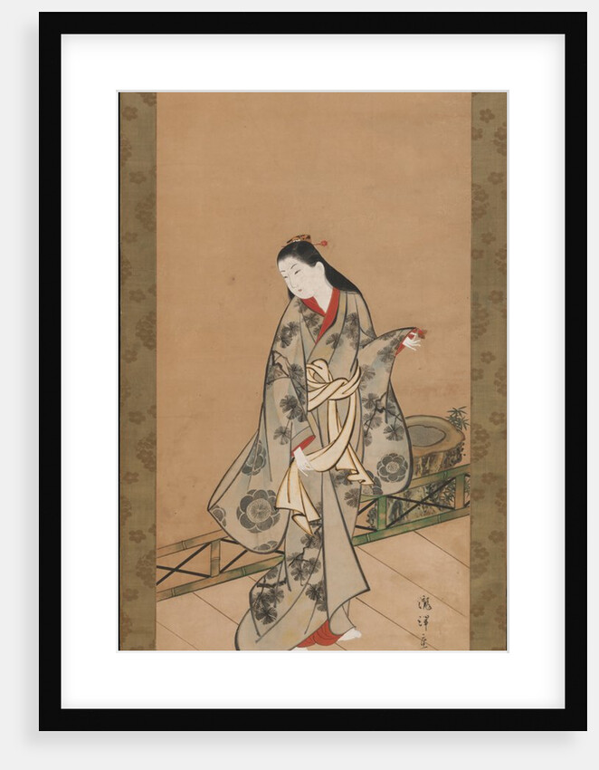Woman on Veranda, ca. 1730 by Takizawa Shigenobu