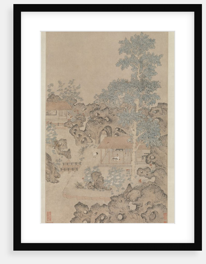 Playing the zither for a crane, mid-16th century by Unknown