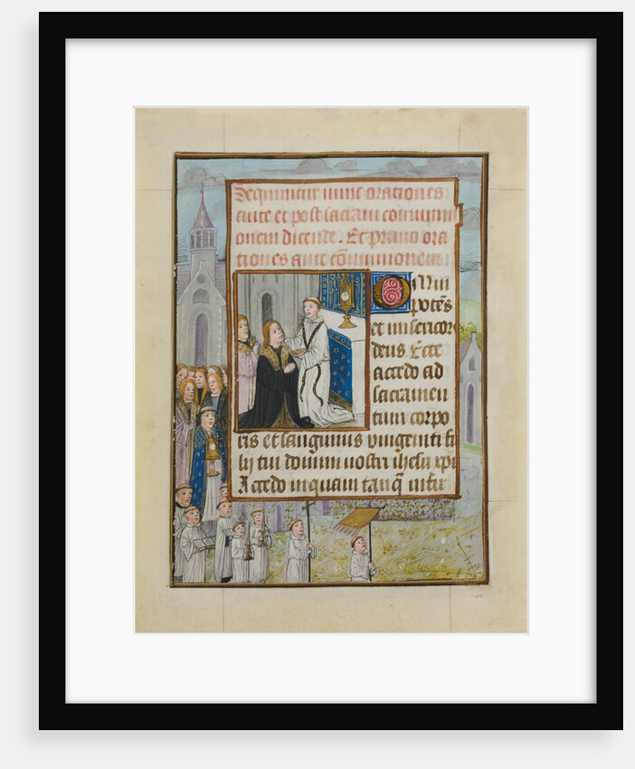 Manuscript Leaf with the Holy Communion, from a Book of Hours, ca. 1500 by Unknown