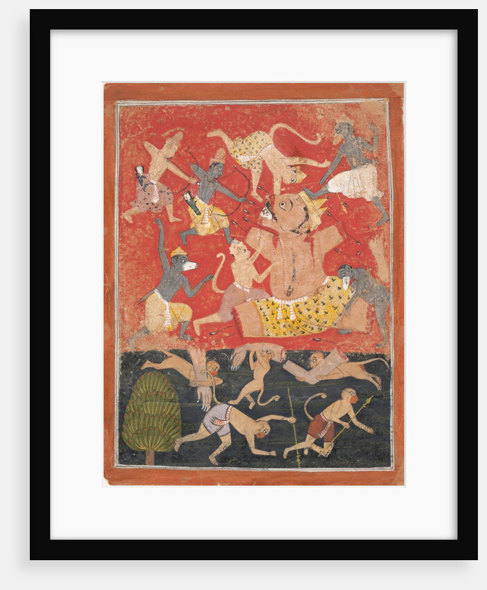 The Demon Kumbhakarna Is Defeated by Rama and Lakshmana…, ca. 1670 by Unknown