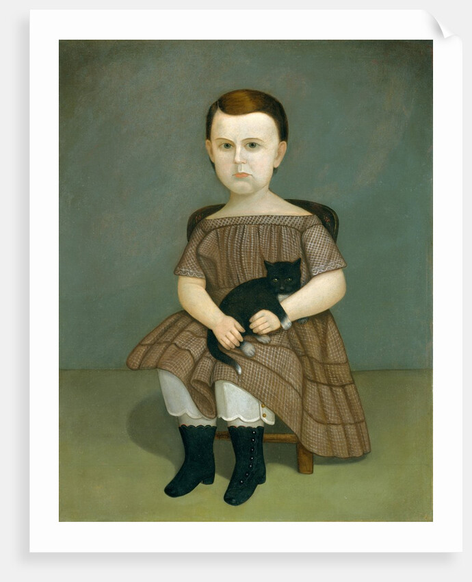 Martha Bartlett with Kitten, ca. 1860 by Unknown