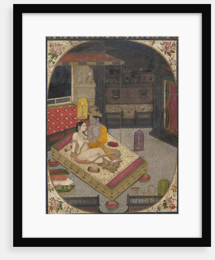 Radha and Krishna on a Bed at Night, ca. 1830 by Unknown
