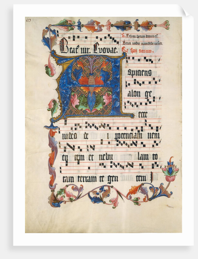 Manuscript Leaf with Initial A, from an Antiphonary, ca. 1425-50 by Unknown