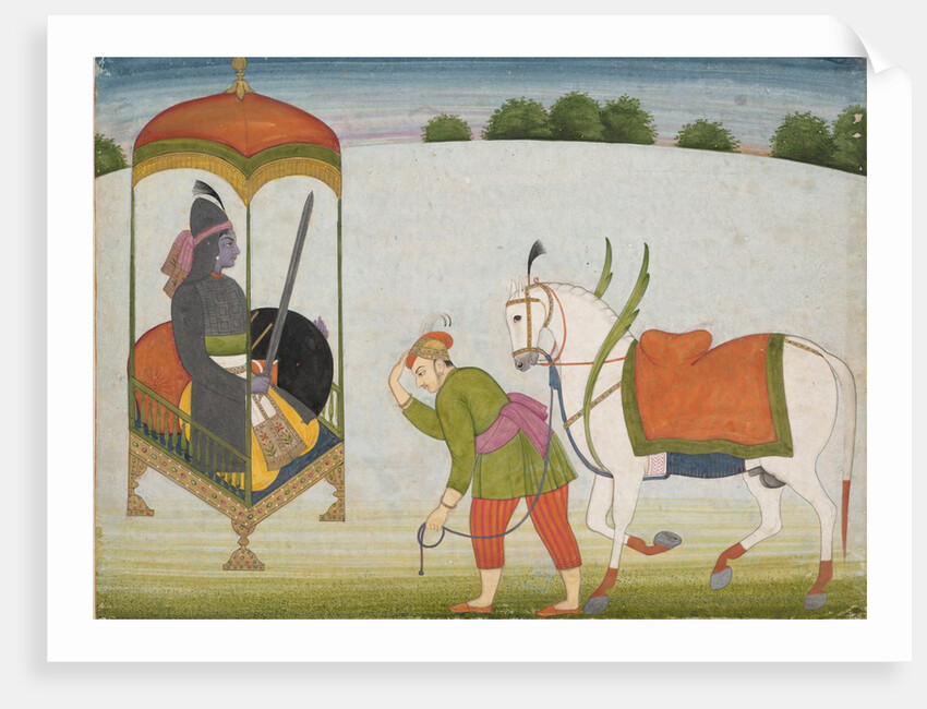 Kalki Avatar, the Future Incarnation of Vishnu: Page from a Dispersed Manuscript, ca. 1760-70 by Unknown